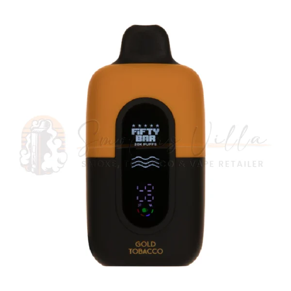 Gold Tobacco (BLK Series) – Fifty Bar V2 20K Puffs – 5% NIC – Disposable Vape