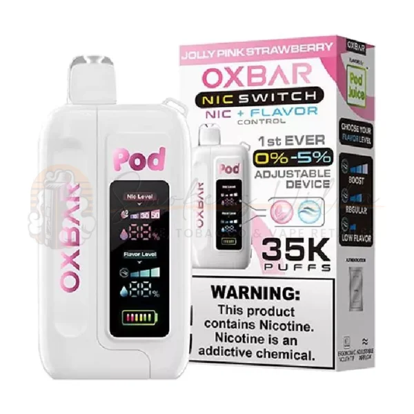 JOLLY PINK STRAWBERRY – Oxbar Nic Switch 35K Disposable Vape
