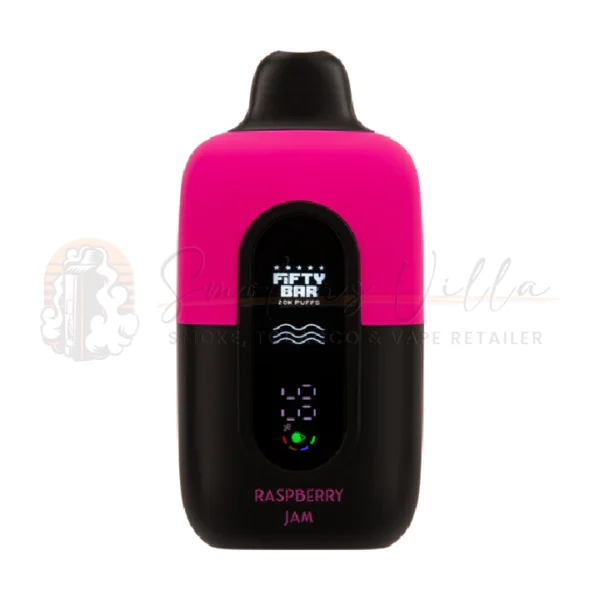 Raspberry Jam (BLK Series) – Fifty Bar V2 20K Puffs – 5% NIC – Disposable Vape