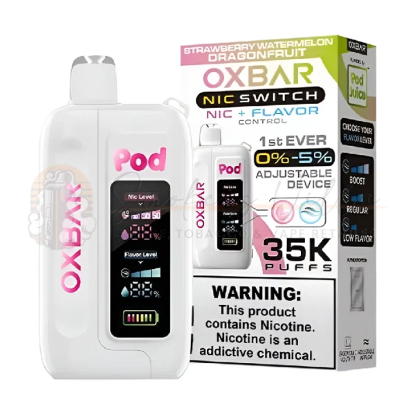 STRAW WTRMLN DRGN FRT – Oxbar Nic Switch 35K Disposable Vape