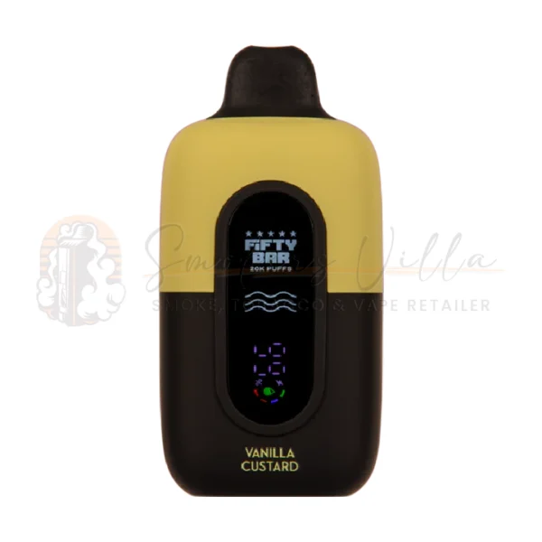 Vanilla Custard (BLK Series) – Fifty Bar V2 20K Puffs – 5% NIC – Disposable Vape